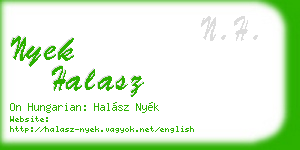nyek halasz business card